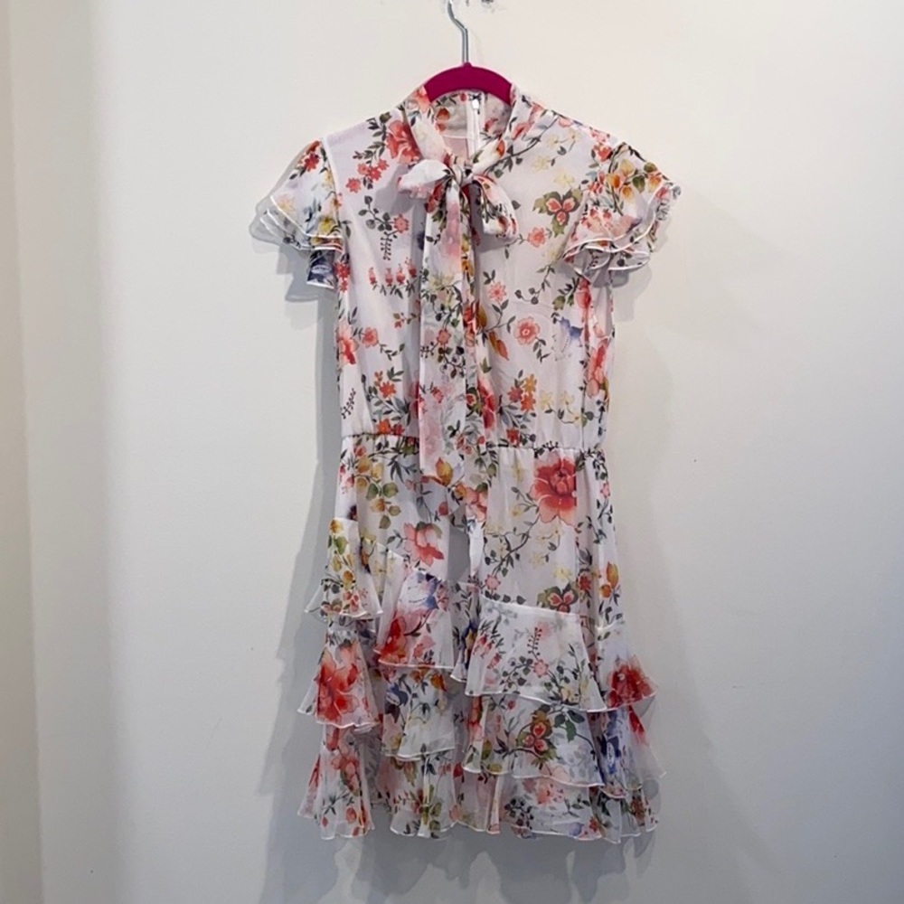 Alice + Olivia Lessie Floral Dress 4 - Picture 3 of 7